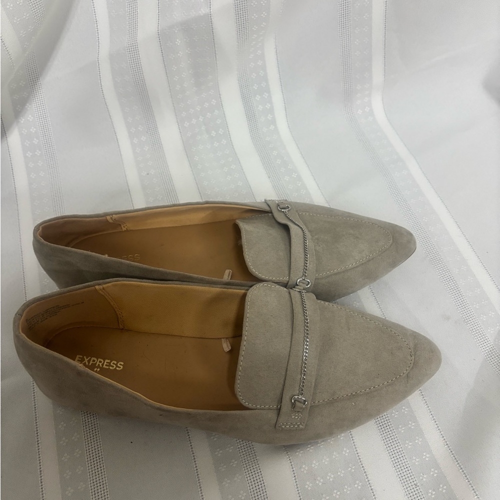 Express Women's Suede Loafers - Gray